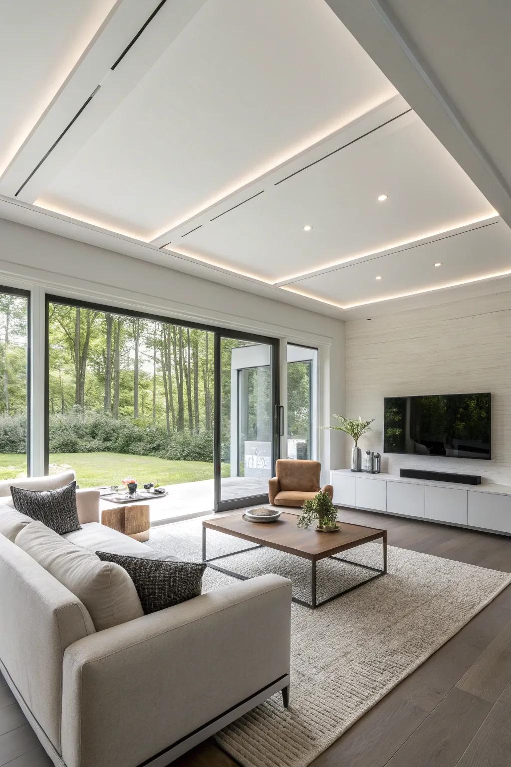 Sleek accents for a modern minimalist look.