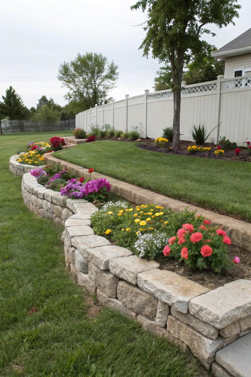 Natural borders introduce structure and charm to garden spaces.