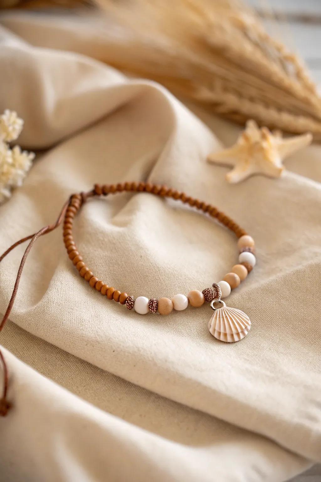 Enjoy simplicity and allure with this distinctive clay bead bracelet.
