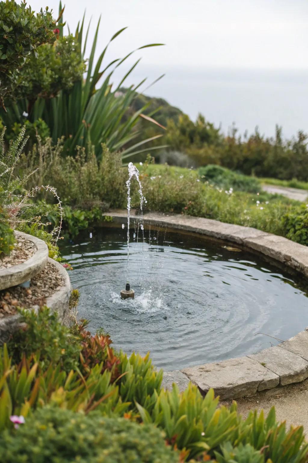 A water feature brings peace and the sound of the sea to your garden.