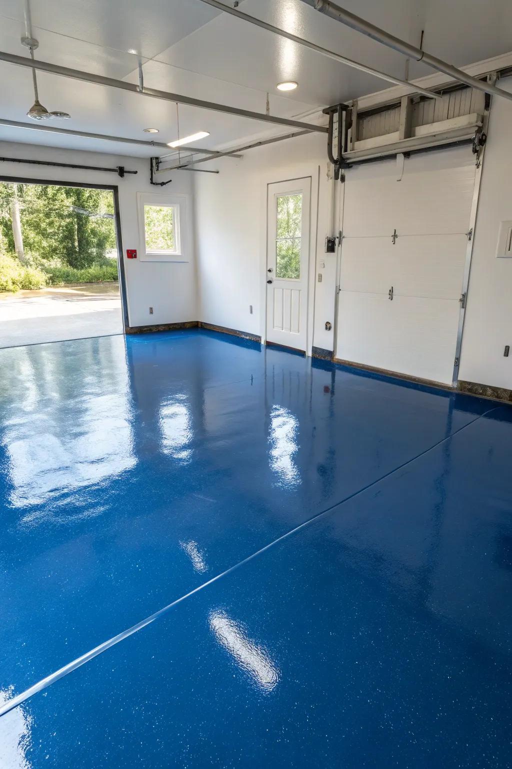 Resin surfaces render a seamless and contemporary impression to any garage setting.
