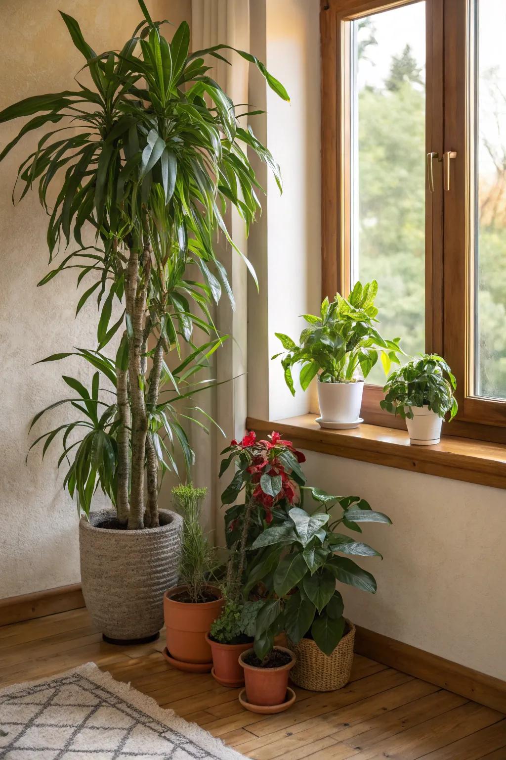 Invigorate your corner with vibrant plant life.