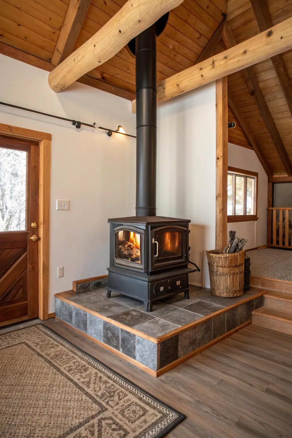 An elevated fireside platform can evolve into the captivating focal element of your space.