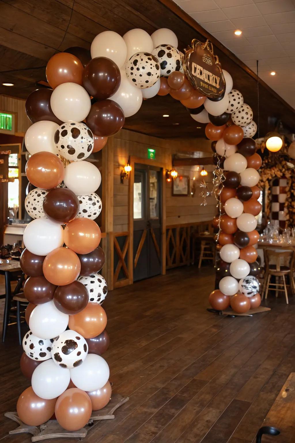 Create a magnificent entry using an awesome balloon arch.
