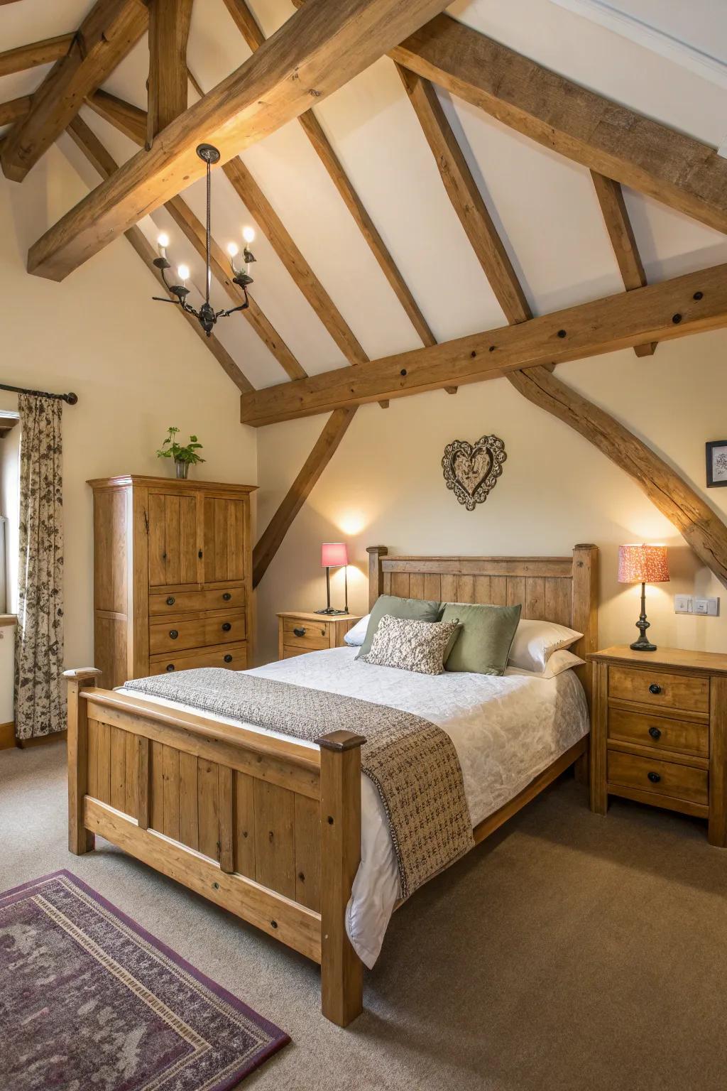 Rustic charm through wooden accents.