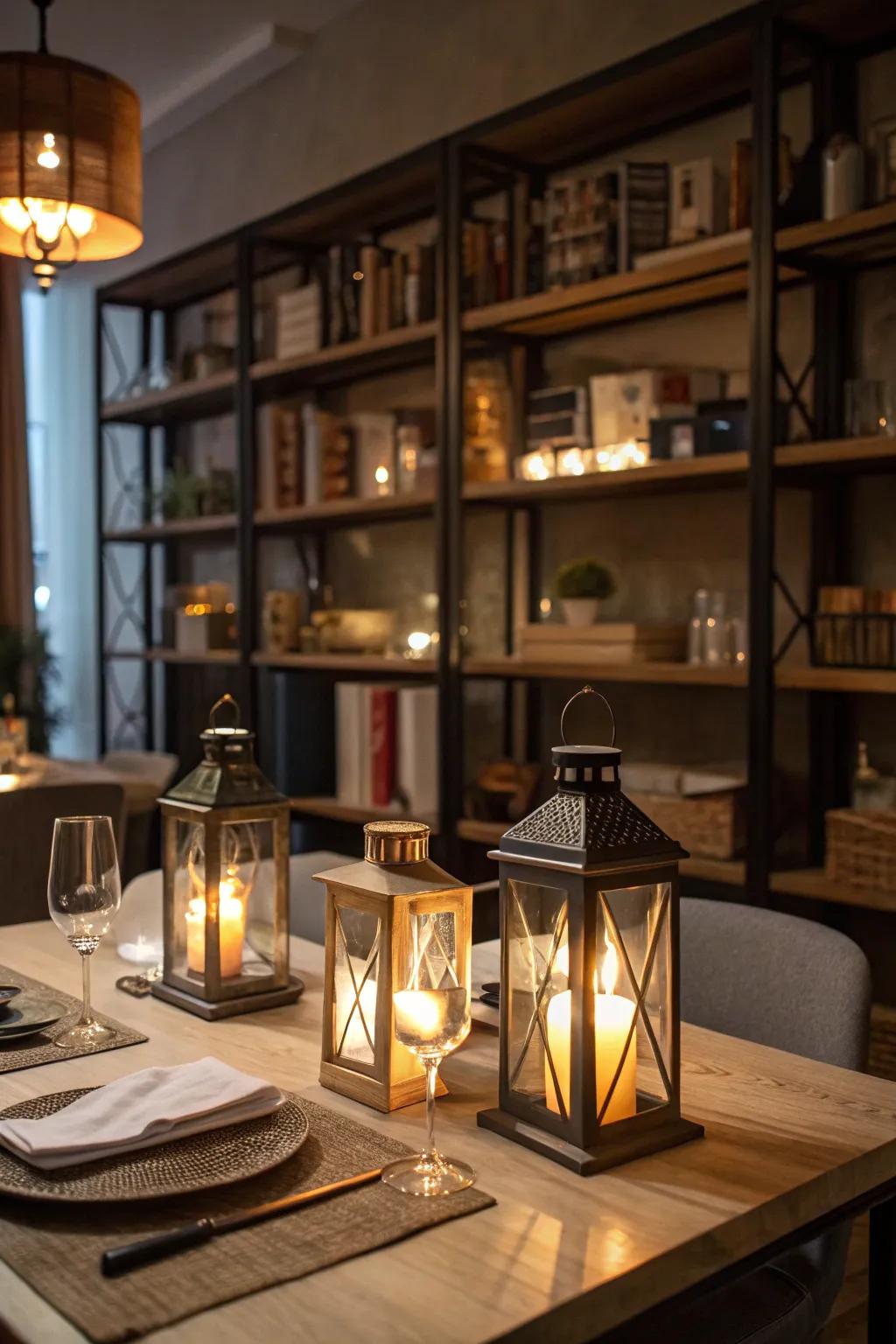 Wax lights deliver a tender and snug atmosphere.