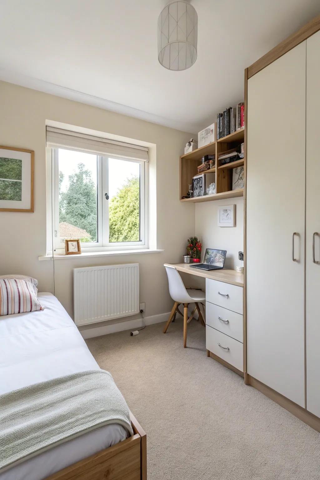 Streamlined furnishings optimize space and elevate the modern aesthetic.