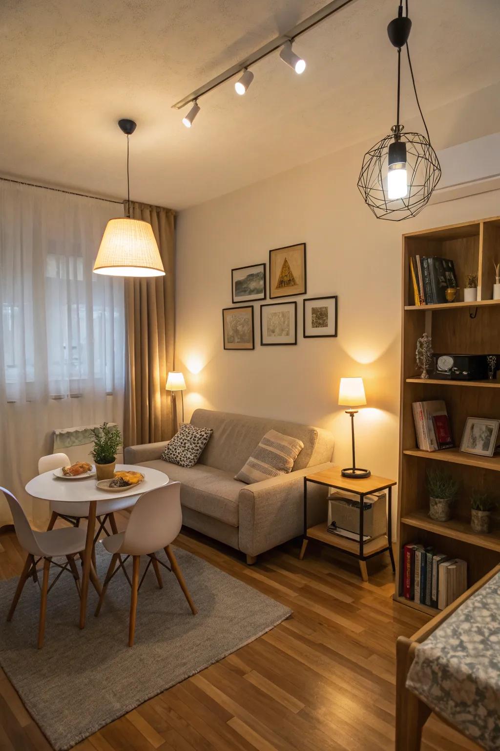 Creating a warm atmosphere with soft lighting.