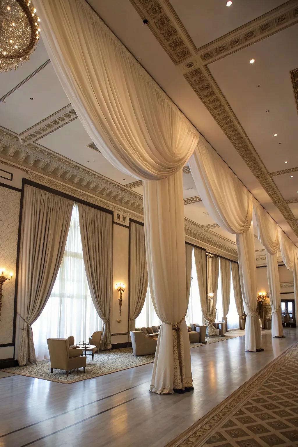 Floor length drapes enhance any room.