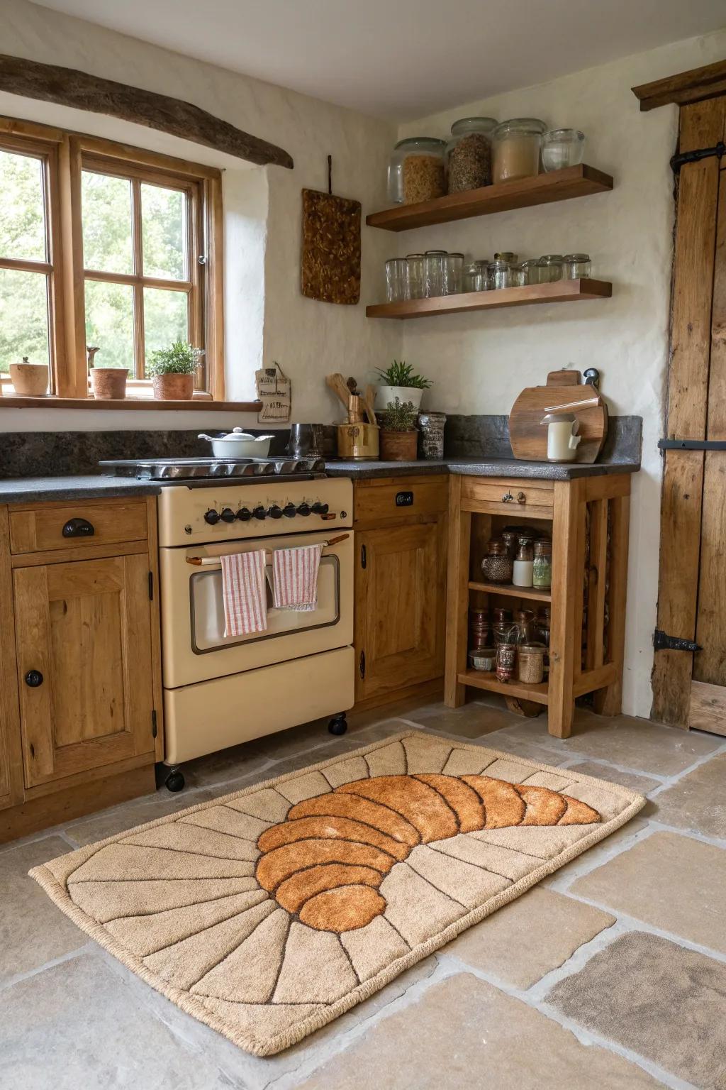 Bring charm and humor with food-themed rugs.