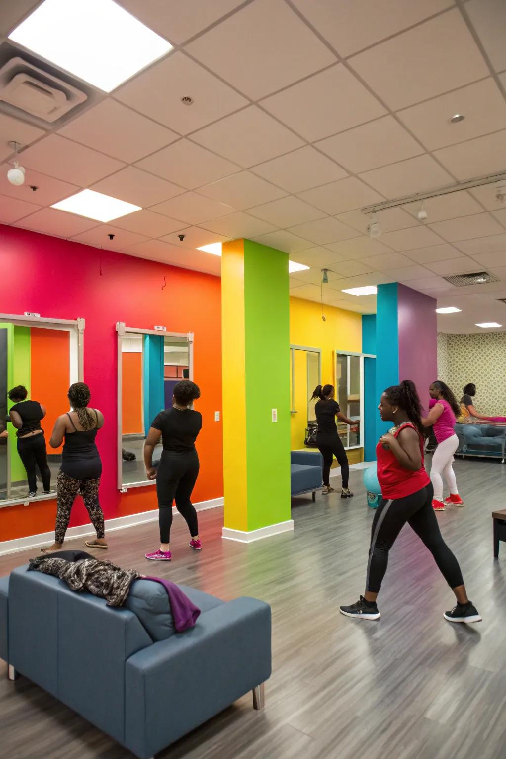 Lively colors infuse the area with vitality.