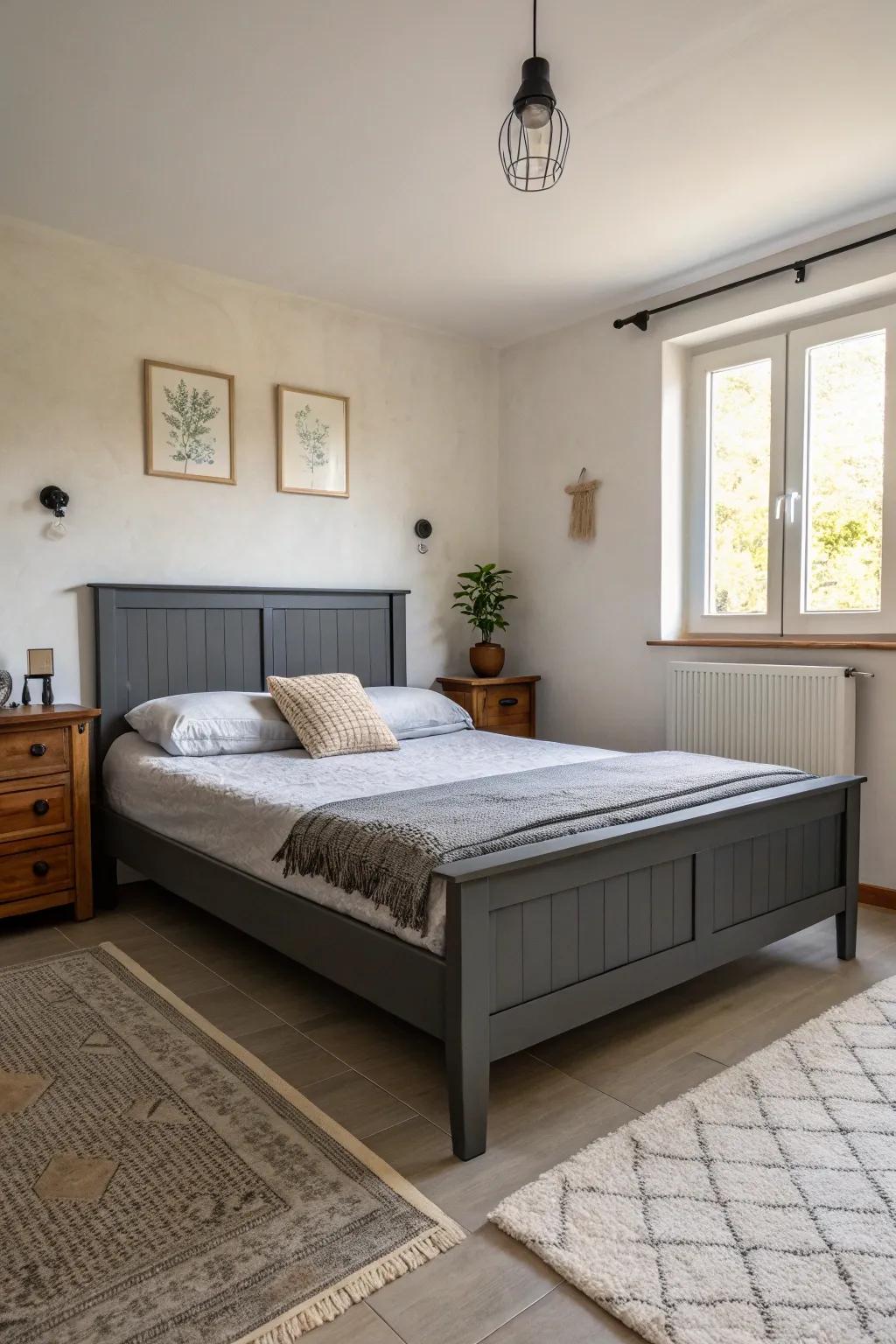 A minimalist bedroom design focused on simplicity and elegance.
