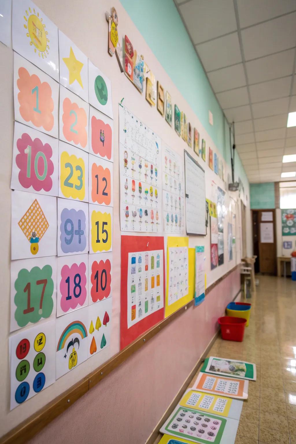 Educational posters on the wall encourage learning in subtle ways.