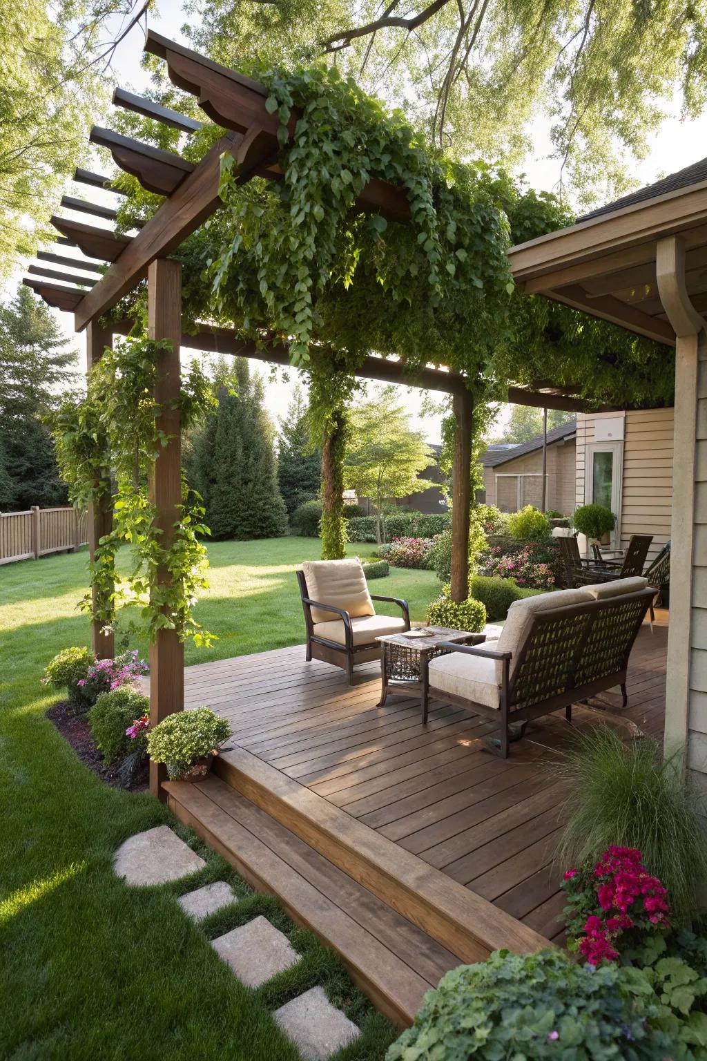 A pergola adds style and shade to your outdoor space.