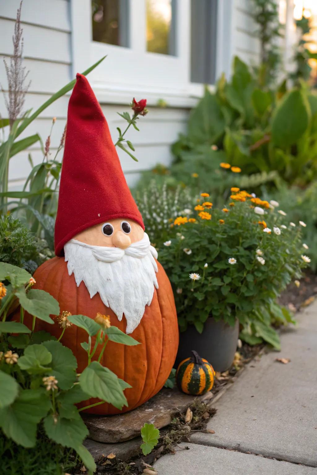 Infuse a dash of whimsy into your aesthetic through a pixie-themed pumpkin.