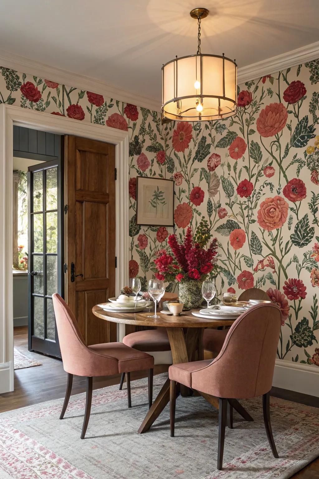 Wallpaper is a thrilling way to play with eye-catching patterns and hues.