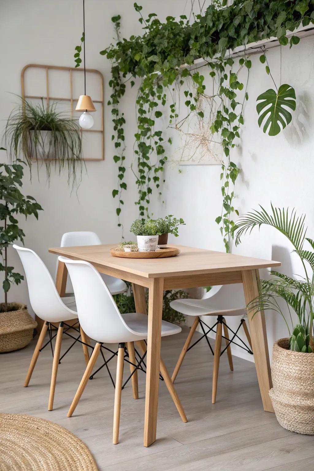 Light ash finish creates a minimalist, airy atmosphere.