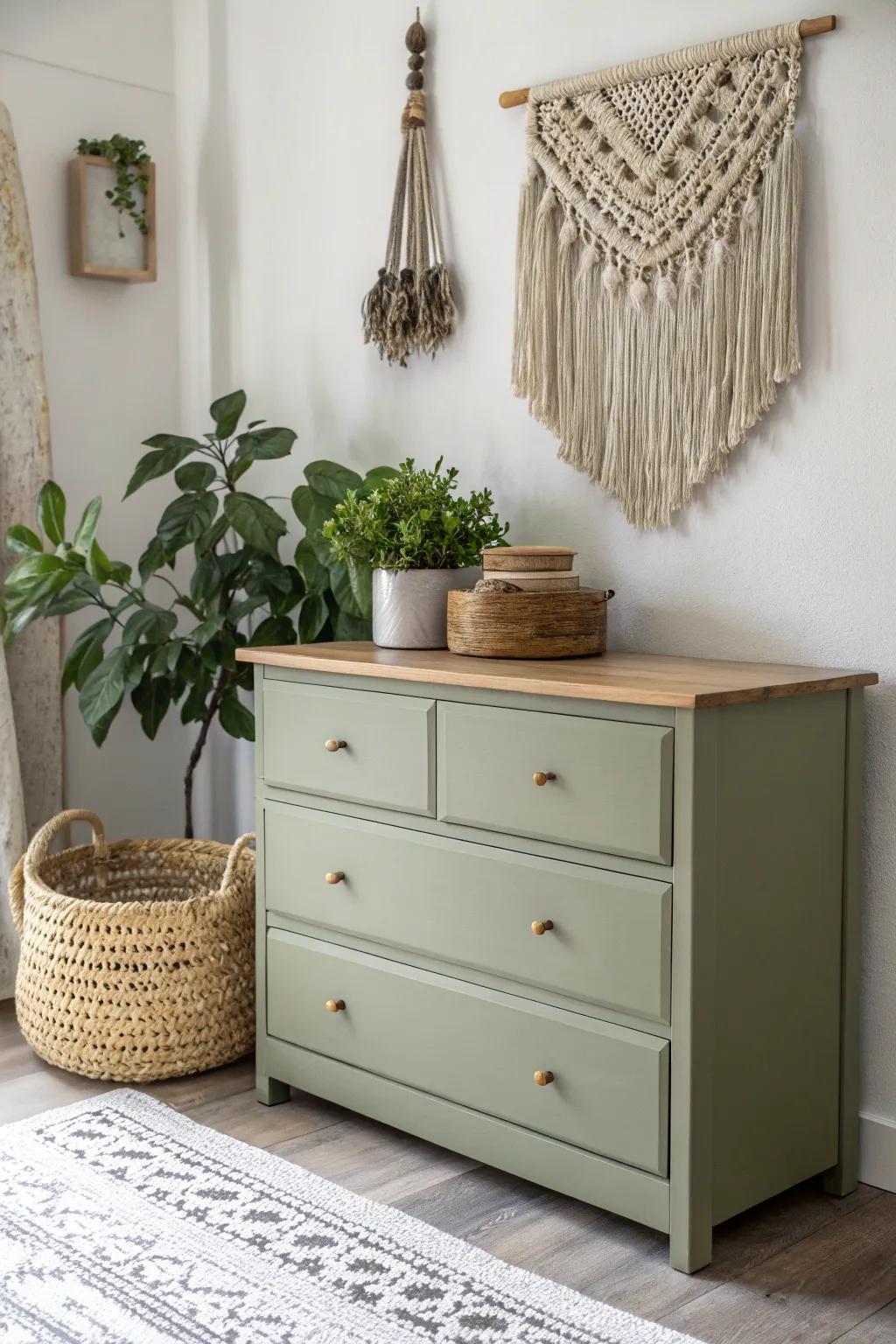 Change your space with a hint of bohemian beauty using natural colors and simple design.