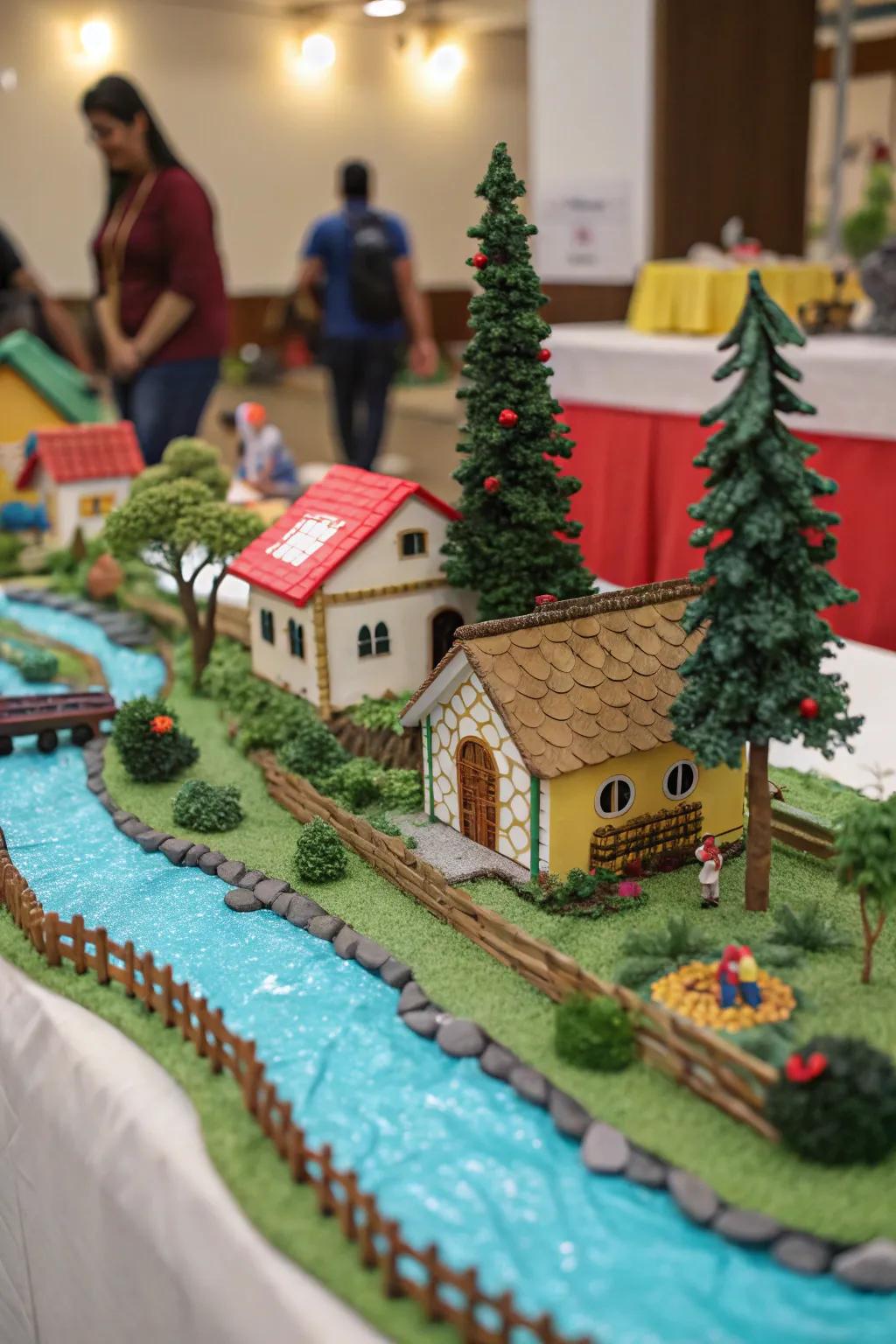 An endearing village ambiance for your Golu exhibition.
