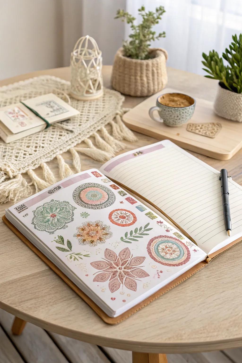 Make your journal a creative space with a hint of trendy charm. #StickerLove #MinimalistBoho