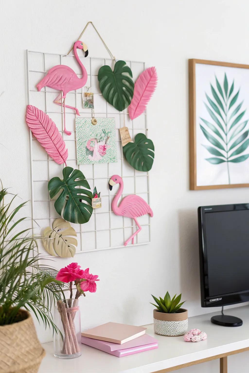 Increase the tropical sensations with a bird-inspired presentation.