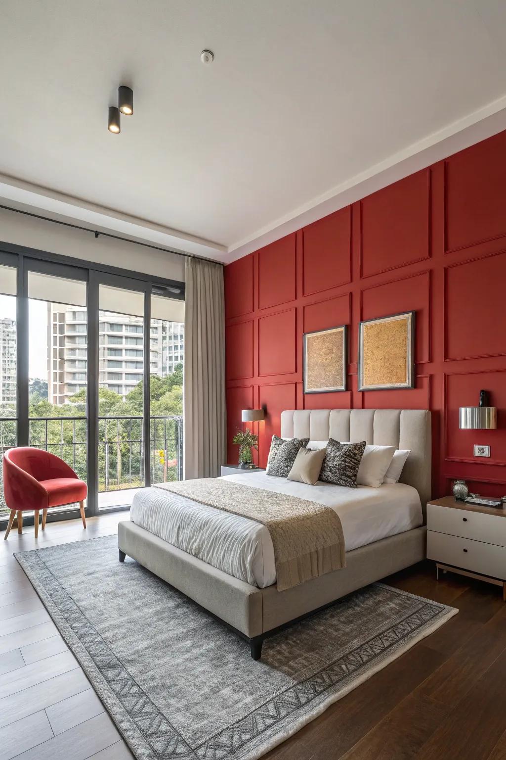 A standout feature wall that uplifts the room's design.