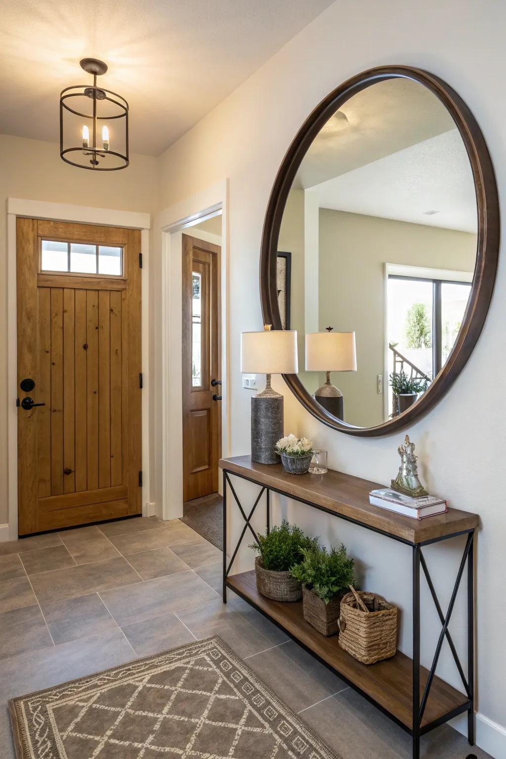 Mirrors have the ability to enhance areas by multiplying light and adding depth.