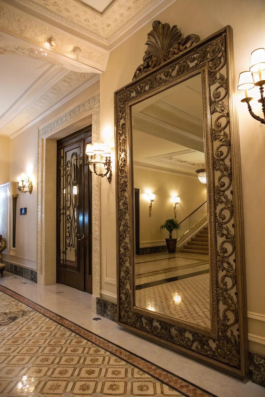 Reflectors give the illusion of more space, adding elegance.