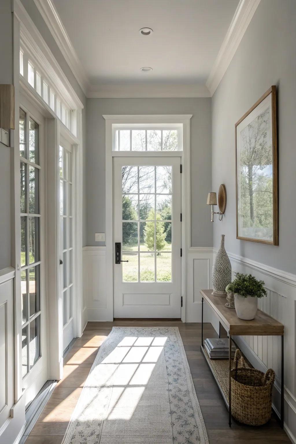 Expand your vista with ethereal dove gray tones.