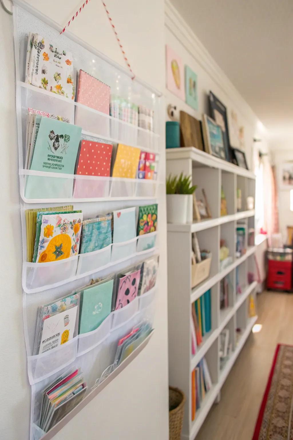 Take advantage of wall space by using wall-mounted organizational options.