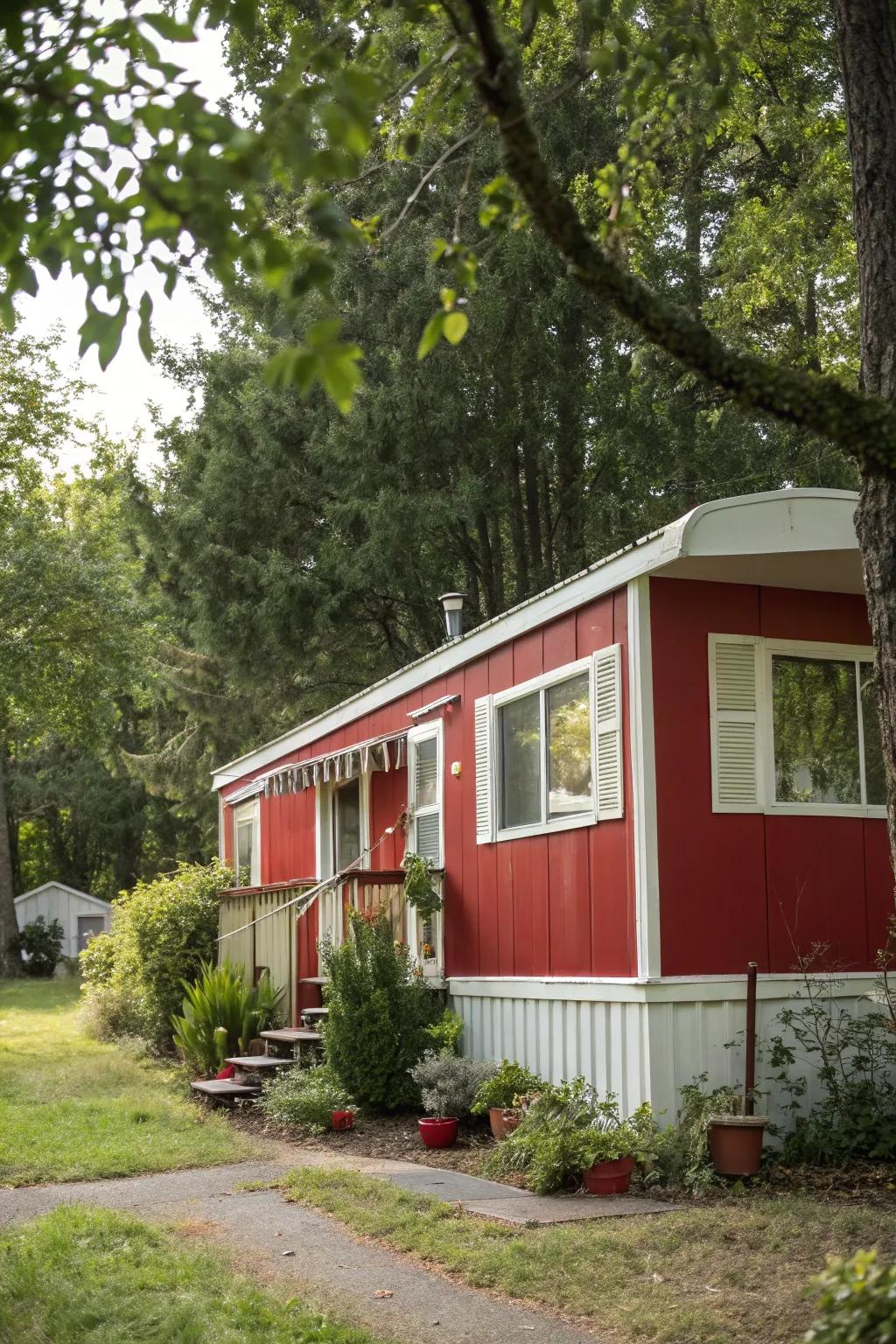 A bold red exterior makes a striking statement.