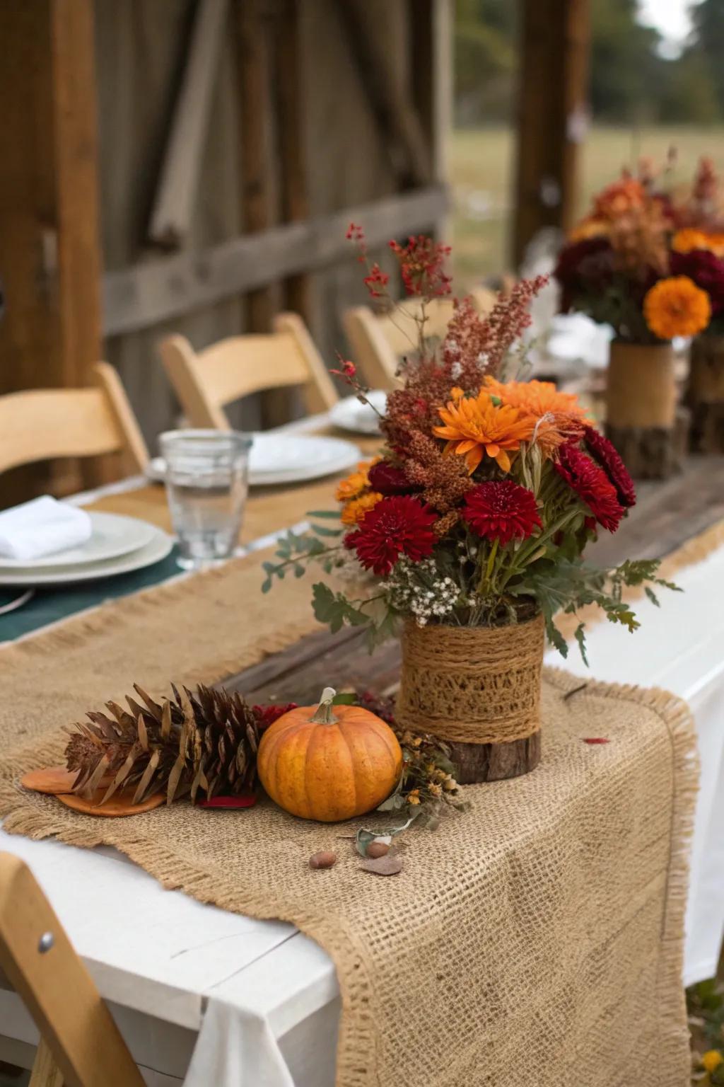 Present your banquet table with countryside elegance, conceiving a birthday revelry that resonates as simultaneously extraordinary and reflective of the season.