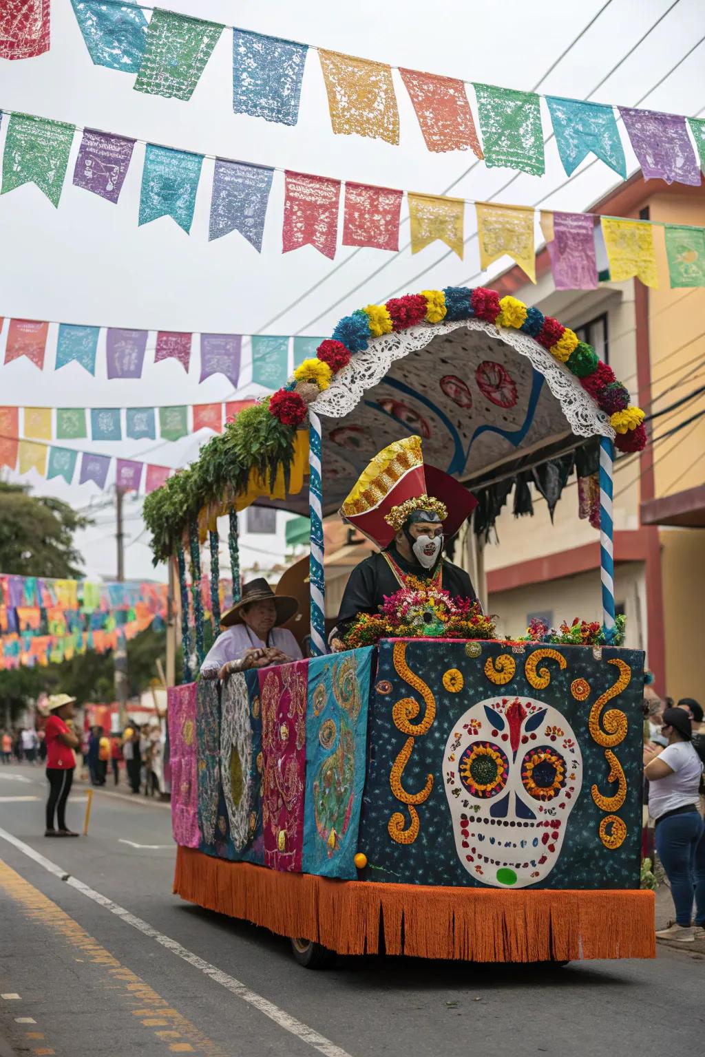 Heritage emblems bringing tradition to the parade piece.