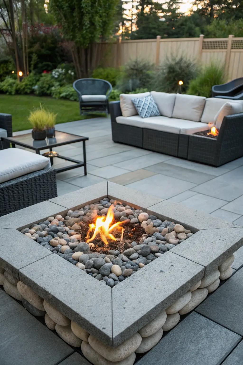 Stone crowning pieces add a sleek and polished finish.