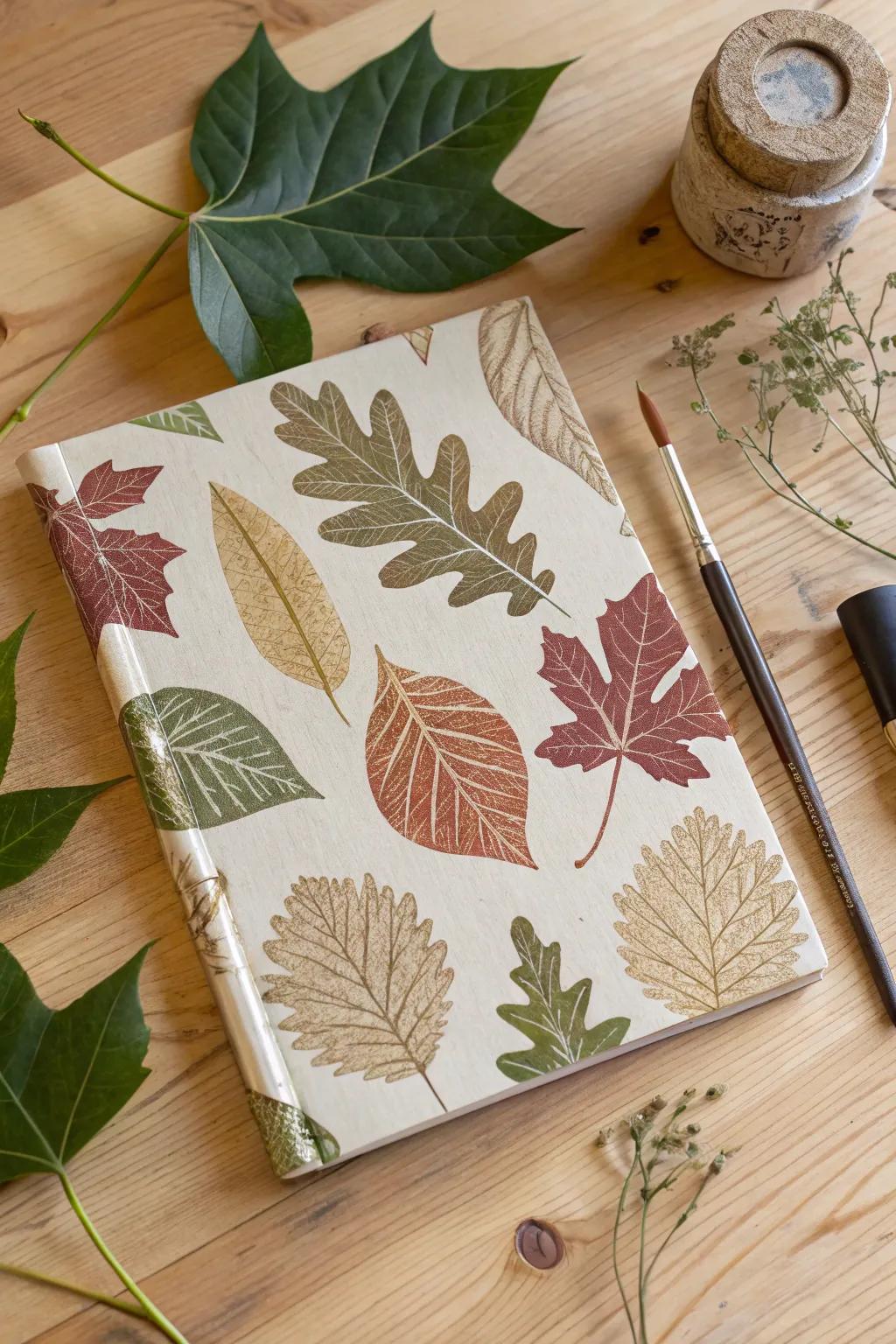 Capture the beauty of nature with leaf print designs on your school folders.