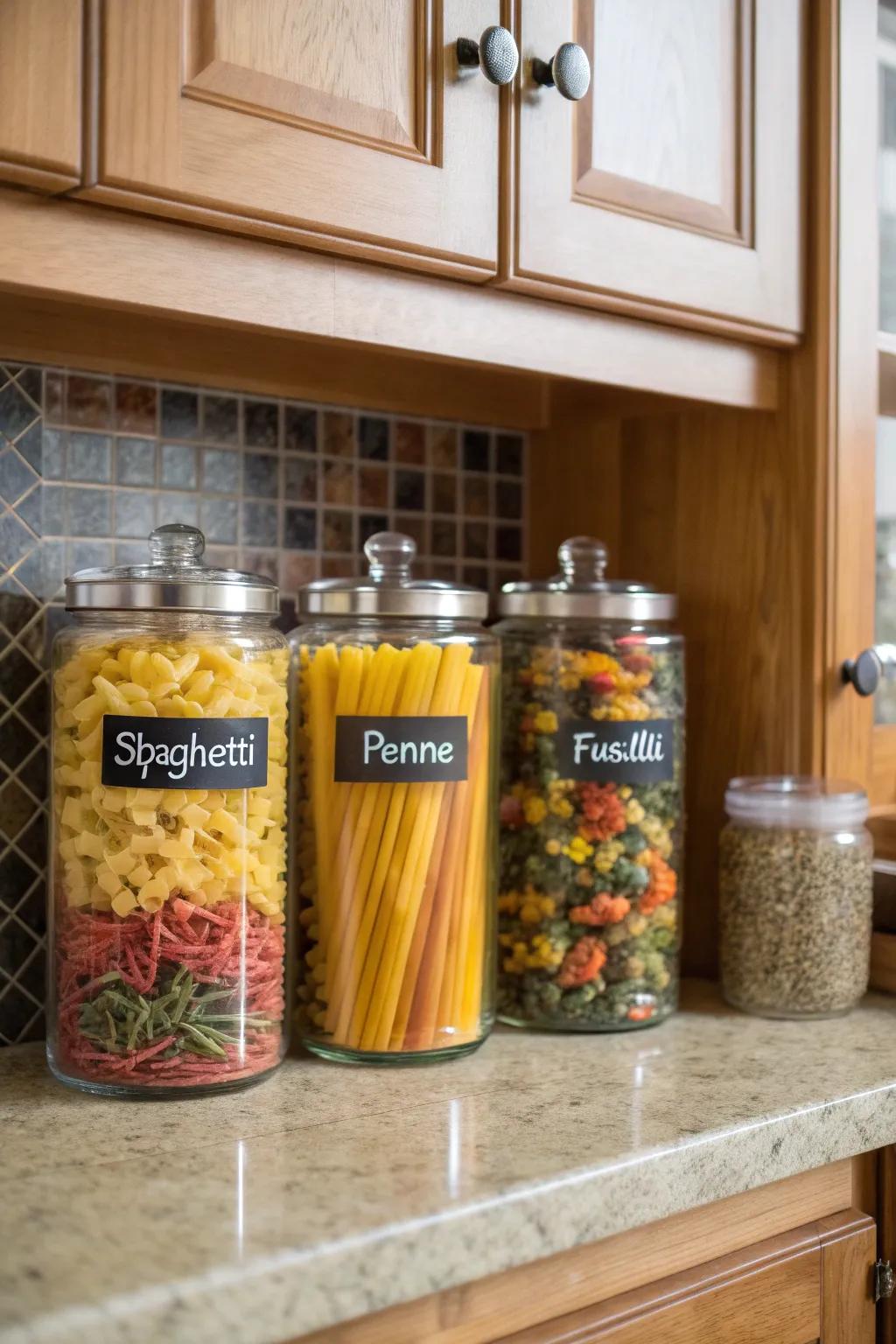 Clearly labeled containers make finding things swift and stress-free.
