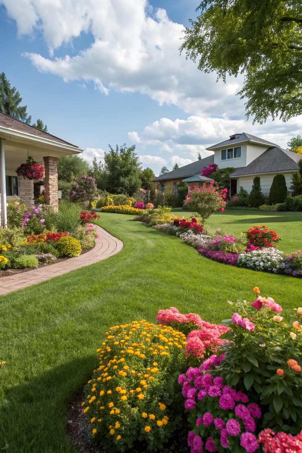 A garden paradise, enhancing the visual harmony of your dwelling.