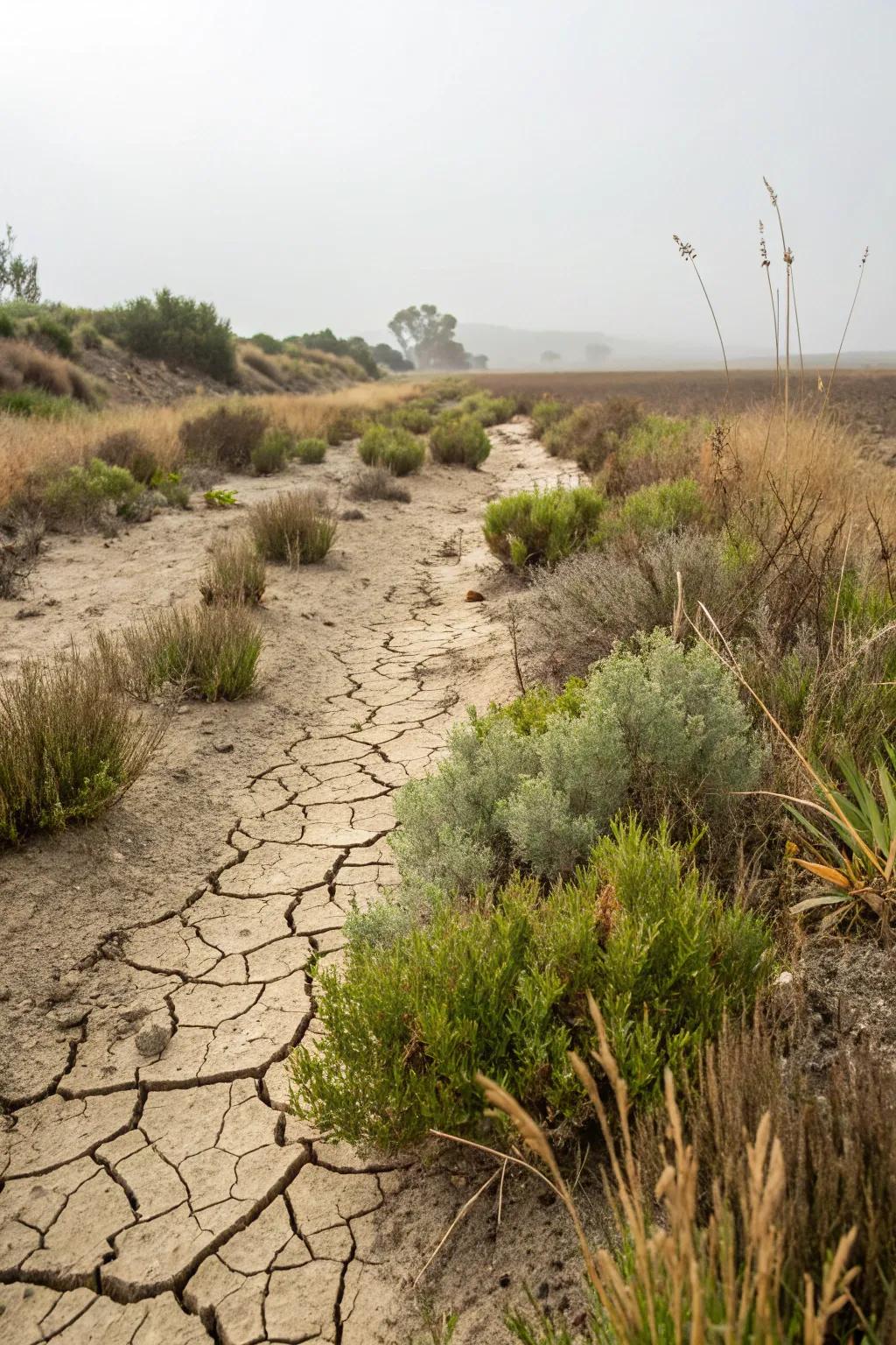 Integrate plants to breathe hues and vitality into your dry creek bed setting.