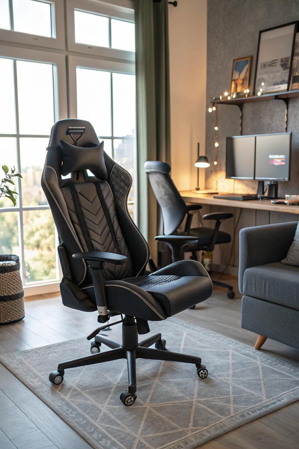 Posture-friendly chairs improve comfort and performance.
