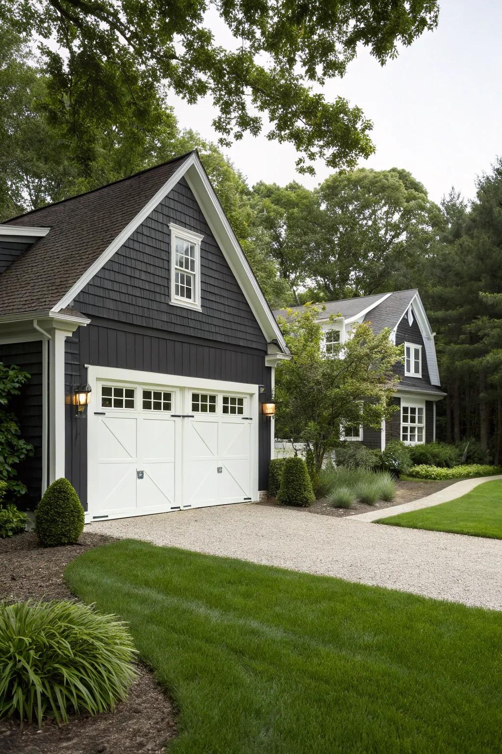 Pure alabaster garage entries offer a refreshing and immaculate aesthetic.