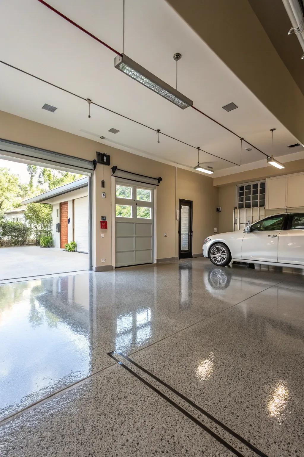 Durable flooring combines style with protection.