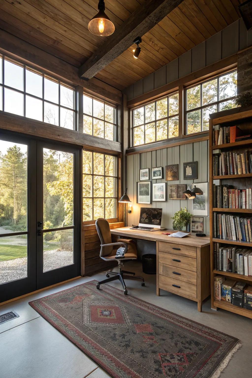 Natural light transforms your garage into an uplifting and inviting workspace.