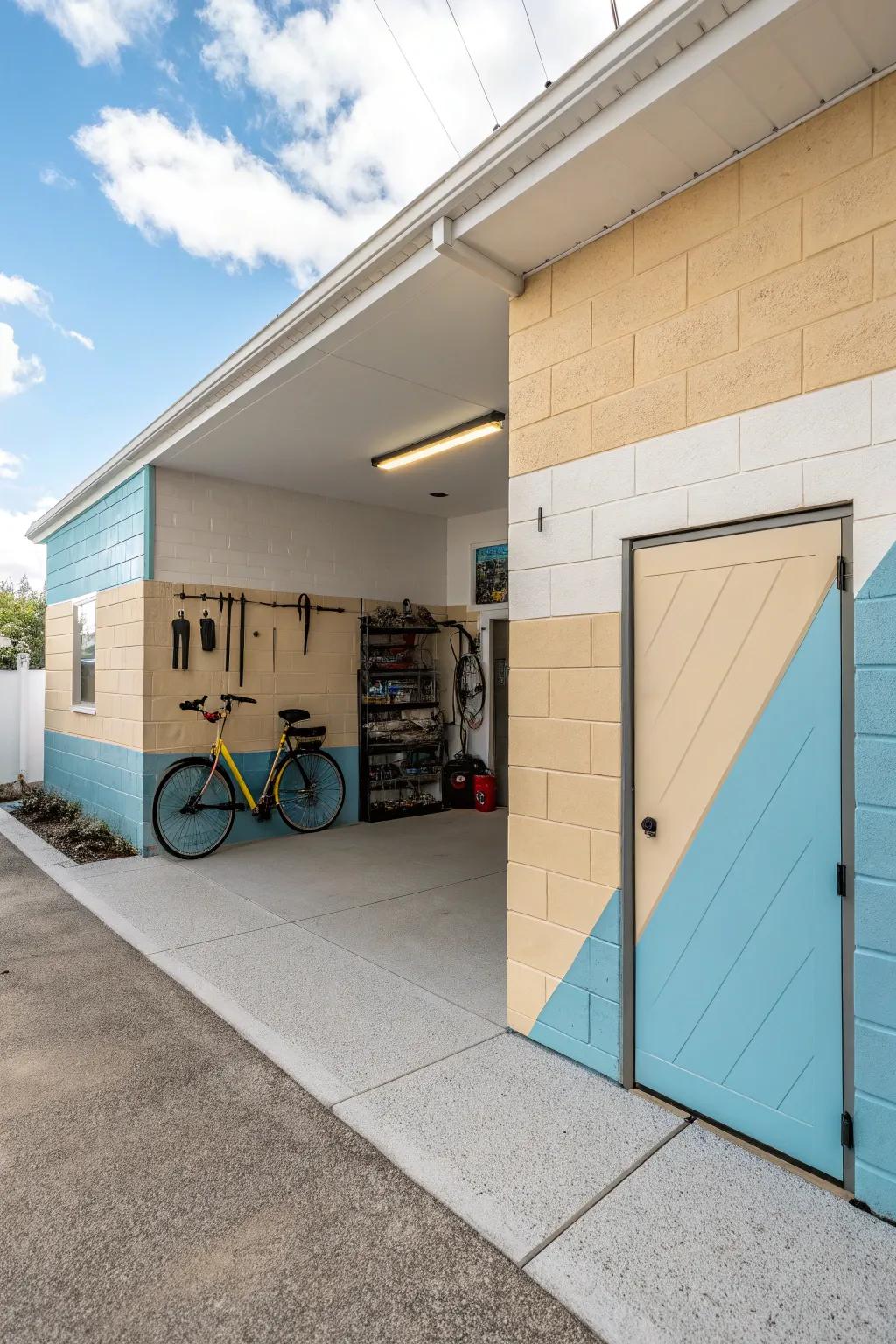 Dual-tone walls introduce an element of sophistication to every garage.