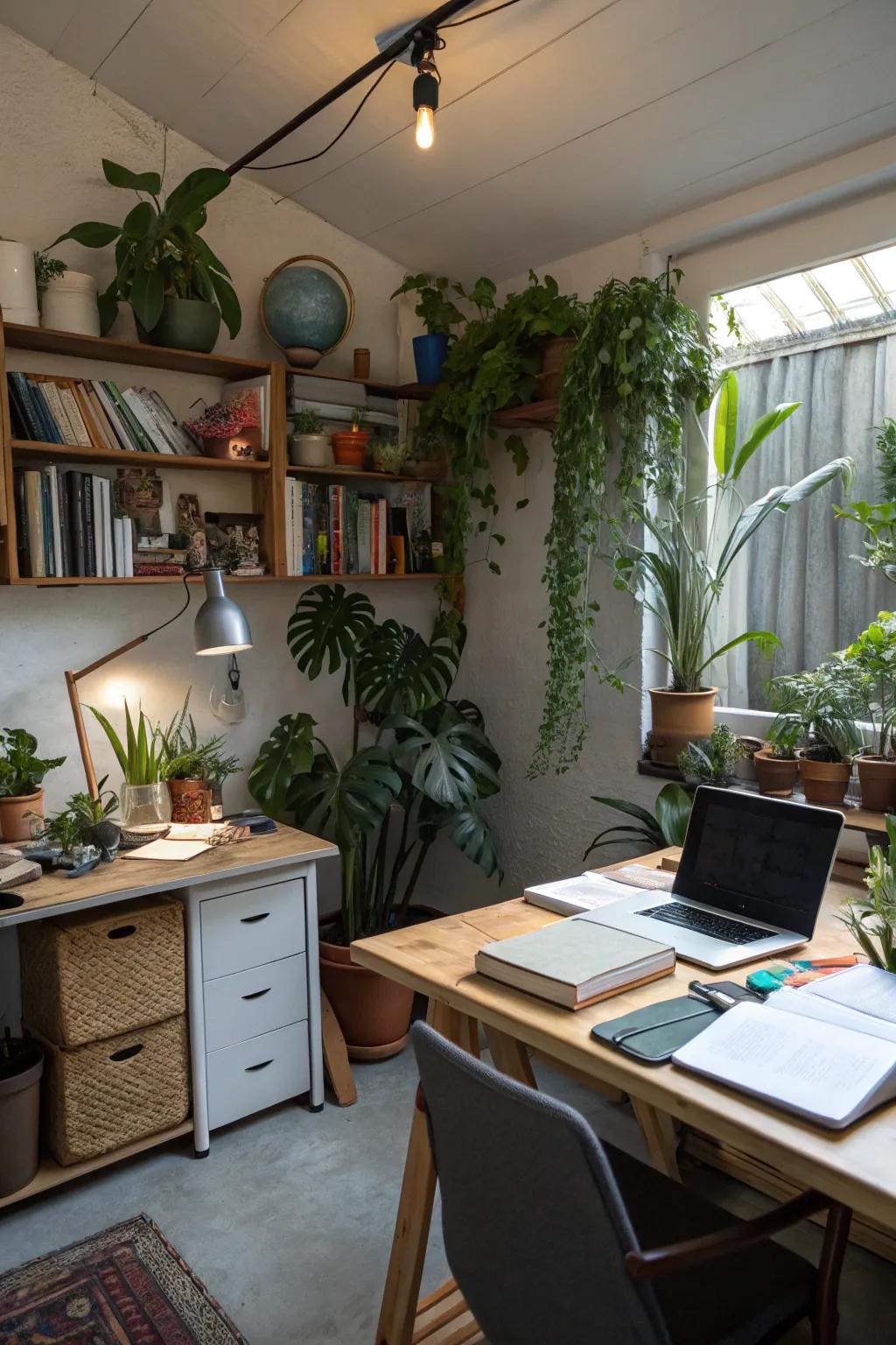 Fill your workspace with the vitality of plants.