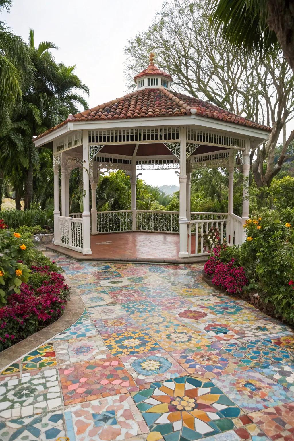 Express your creativity with vibrant mosaic tiles.