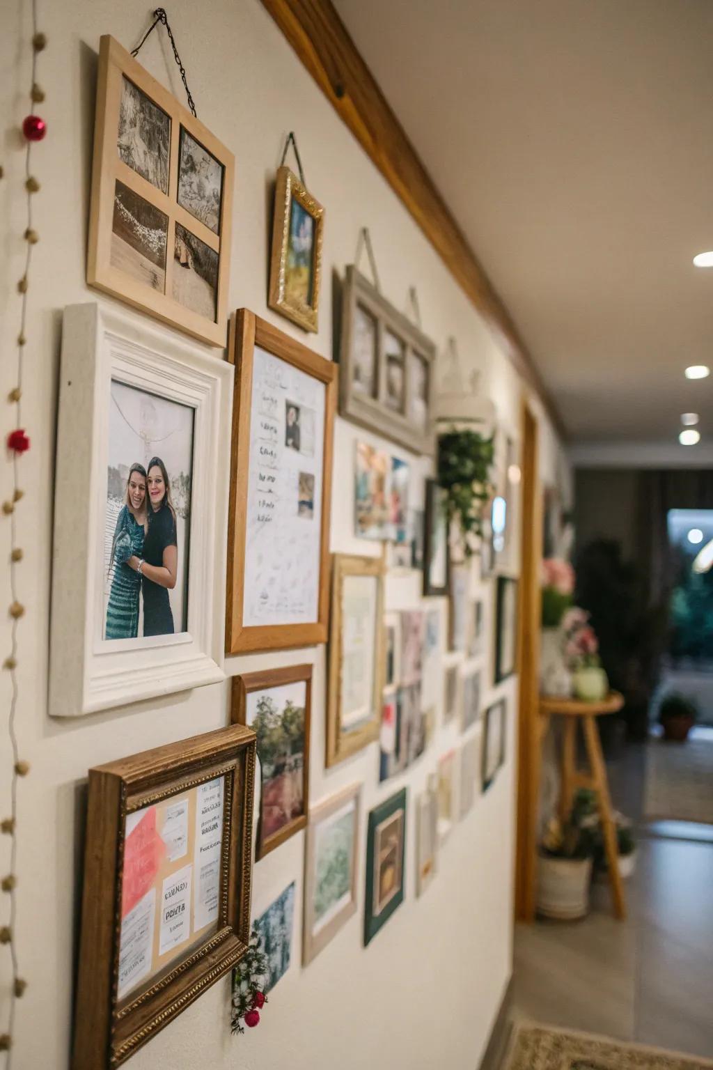 Personalize your space with a creative wall collage.