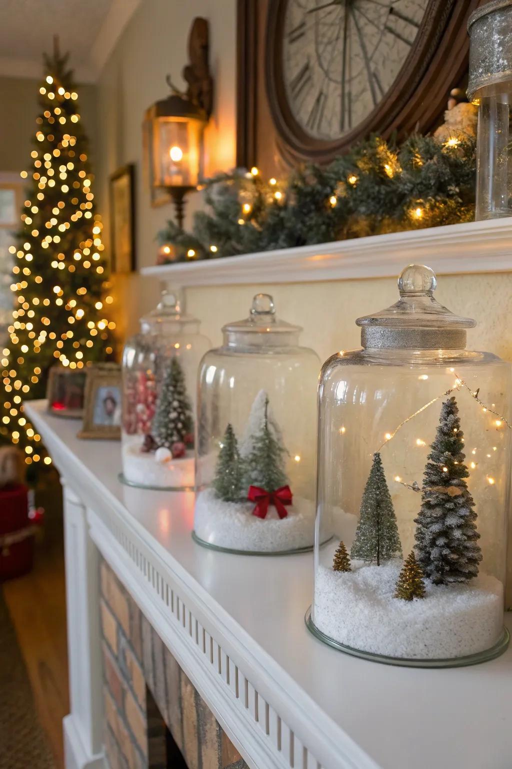 Handcrafted blizzard globes convey a fragment of a frosty wonderland to your abode.