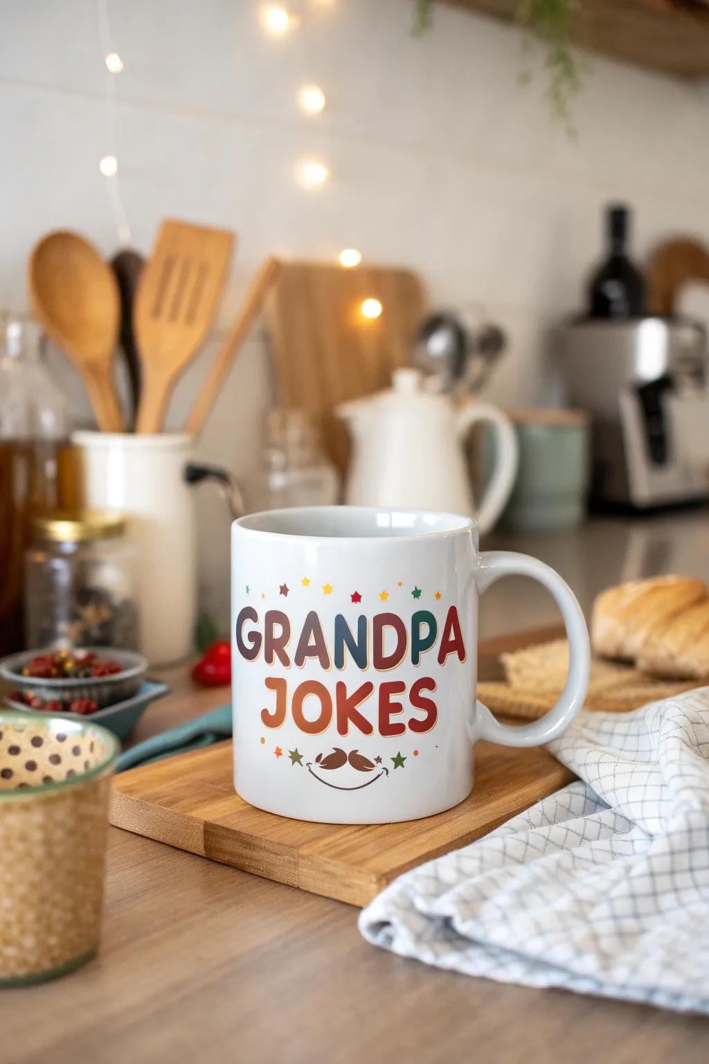 A mug that delivers a smile with each sip.