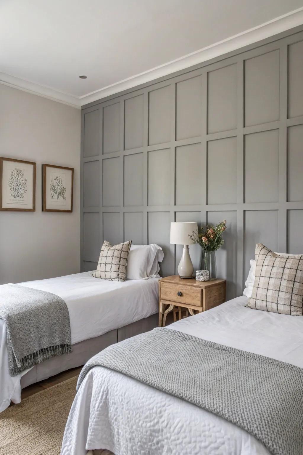 An accent wall acts as a stylish focal element.