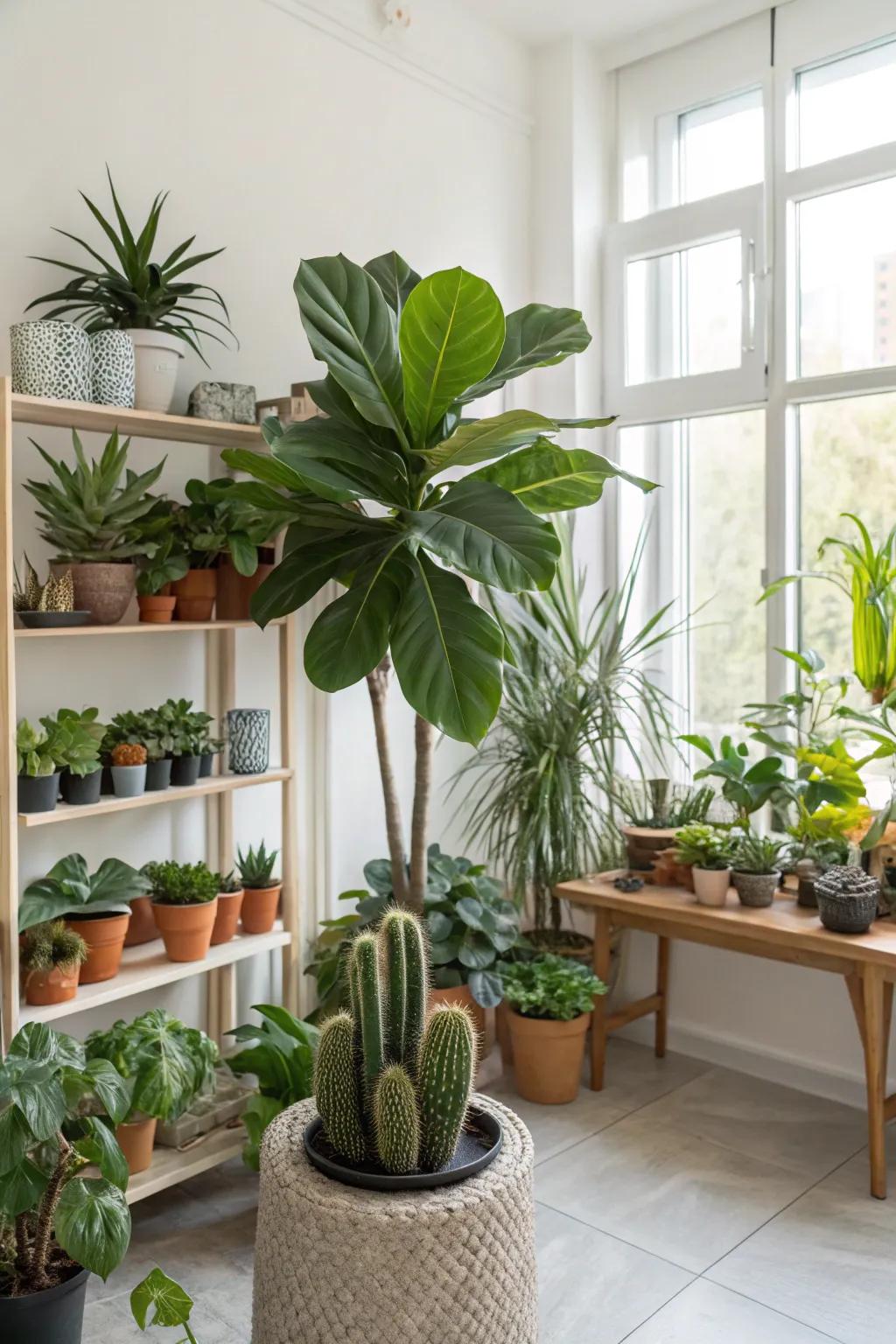 Indoor plants introduce texture including life to any inside.